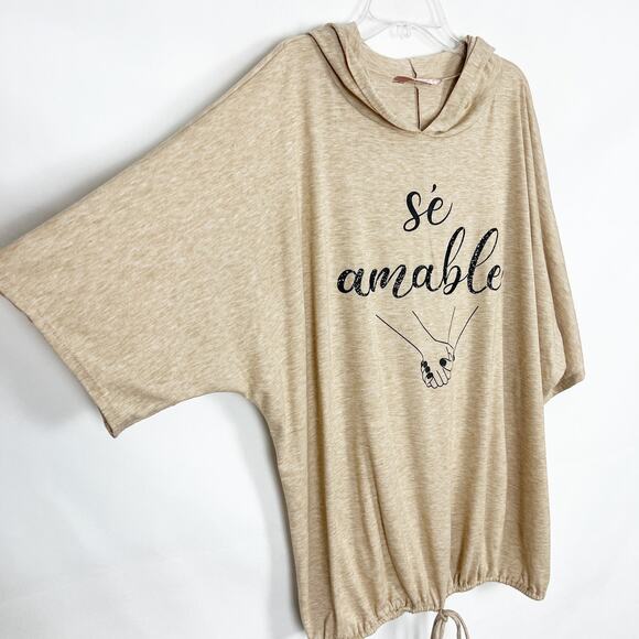 AMANA Womens Top 2X Relaxed Comfort Lounge Casual Stretch Minimalist Neutral - Picture 5 of 10